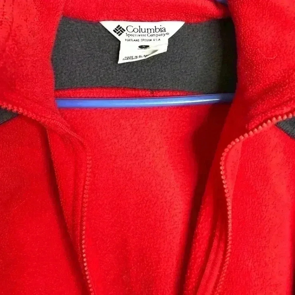 Columbia Red & Grey Fleece Jacket  Size Small - Picture 8 of 15